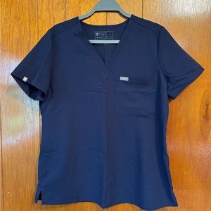Figs Navy Catarina One Pocket Scrub Top